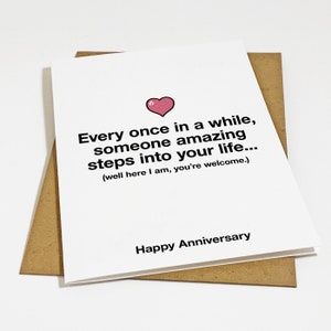 Hilarious & Sarcastic Anniversary's Card For Her - Funny Anniversary Card With A Snarky Twist For  Girlfriend - Wife Anniversary Greeting