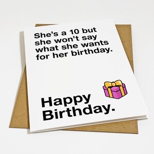 C'est une carte d'anniversaire de 10 mèmes pour petite amie, cadeau d'anniversaire mème drôle pour elle, cadeau d'anniversaire hilarant pour femme