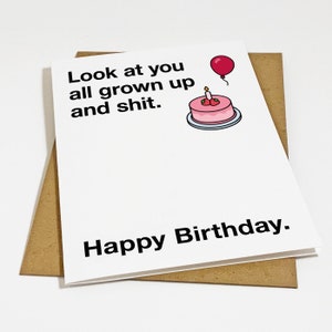 Carte d'anniversaire amusante pour son fils, son neveu ou sa nièce - Carte-cadeau d'anniversaire pour tous les grands et tous les merdes pour lui,