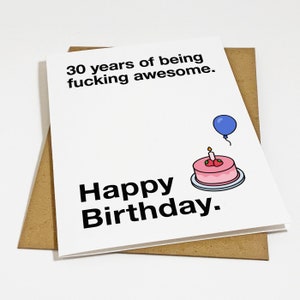 Impressionnante carte d'anniversaire pour lui - anniversaire personnalisée pour mari, carte d'anniversaire amusante pour papa, carte de voeux amusante pour frère