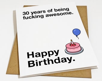 Awesome Birthday Card For Him - Personalized Birthday For Husband, Fun Birthday Card For Dad, Funny Greeting Card For Brother
