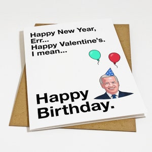 Carte d'anniversaire drôle de Joe Biden - carte d'anniversaire de meilleurs voeux - carte de voeux pour les amis et la famille