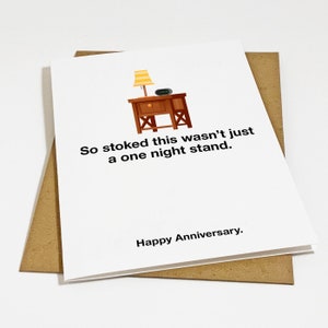 Carte d'anniversaire drôle pour petite amie, pas une carte de voeux d'anniversaire d'un soir, humour adulte voeux d'anniversaire pour femme ou mari