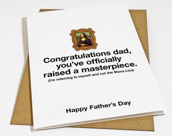 Shamelessly Self-Congratulatory Father's Day Card For Dad - Funny Art Masterpiece Greeting Card - Daughter To Dad Father's Day Card