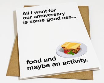 Good Ass Anniversary Card For Wife - Funny Twist Anniversary Girlfriend or Wife -