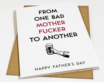 Funny Father's Day Card For Best Friend or Drinking Buddy - New Dad Fathers Day Card - Hilarious Greeting Card For Dad