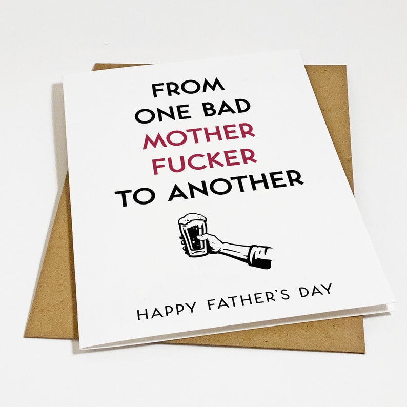 Tarjeta divertida del Día del Padre para tu mejor amigo o compañero de copas - Tarjeta del Día del Padre para un nuevo papá - Tarjeta de felicitación divertida para papá imagen 1