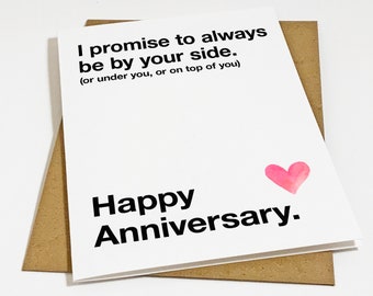 Naughty Anniversary Card For Him - Funny Anniversary Card For Husband - Married Couple Anniversary Card - Gift For Wife