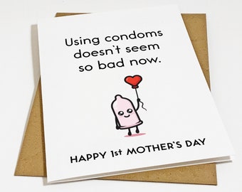 Mean & Snarky Mother's Day Card For New Moms -  Sarcastic Mother's Day Card Her, Greeting Card For Best Friend - Girlfriends