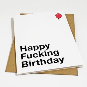 Putain de carte d'anniversaire - carte d'anniversaire jubilatoire - carte d'anniversaire pour lui - carte d'anniversaire drôle et sarcastique - HFBD