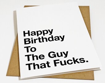 Best Bud Birthday Card - This Guy Fucks, Expletive Birthday Card - Birthday Card For Him - Funny & Sarcastic Birthday Card For Brother