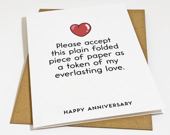 Tarjeta de aniversario divertida: saludo sarcástico de amor eterno