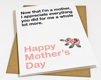 Mother Daughter Appreaciation Card For Mother's Day - Sweet & Sincere Greeting Card For New Moms On Mother's Day