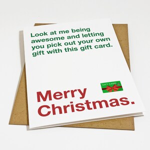 Funny Holiday Gift Card Greeting Card - Funny Christmas Card - Money Gift Card For Daughter or Son
