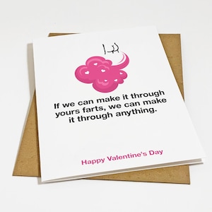 Fart blague Saint-Valentin voeux pour petit ami - carte de Saint-Valentin pleine d'esprit pour mari - carte drôle de jour de V pour lui