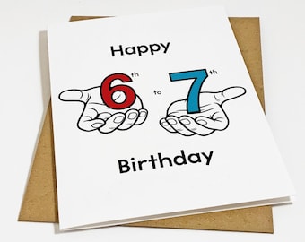 Viral Meme 7th Birthday Card: Grandson Birthday Card - Funny Gen-Z 67 Joke Greeting Card