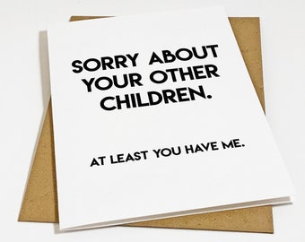 Sarcastic Mother's Day Card - Mean Mothers Day Card, Golden Child Greeting Card For Mom - Dry Humor Mothers Day Card