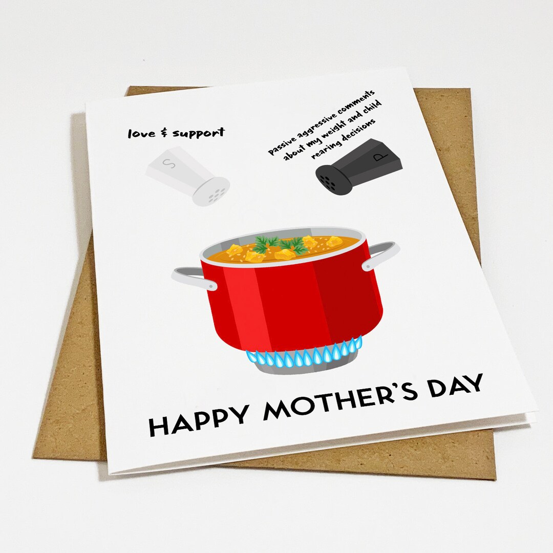 Funny Home Cooking Mother's Day Card, Snarky Comments Mother's Day