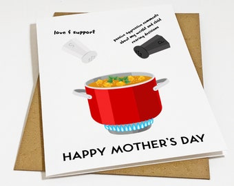 Funny Home Cooking Mother's Day Card, Snarky Comments Mother's Day Present For Mom - Best Cooking Mama