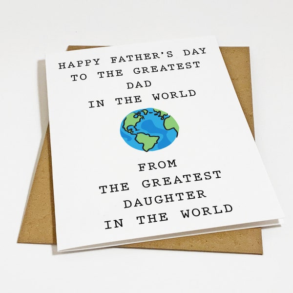 Awesome Father Daughter Combo Card, Funny Fathers Day Card From Daughter, Cool Father's Day Card For Him,