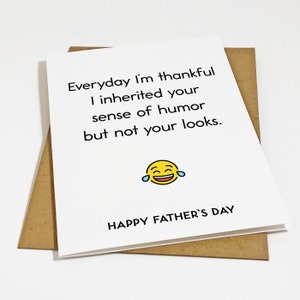 Le sens de l'humour de papa - carte drôle de fête des pères pour vieil homme - carte de voeux hilarante pour papa