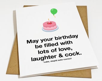 Funny Birthday Card For Girlfriend- Naughty Birthday Card For BFF - Snarky Birthday Card For Her - Wife Birthday Card