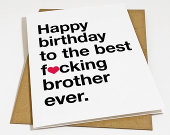 Best Brother Birthday Card - Simply The Best Ever