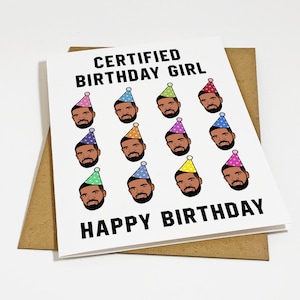 Anniversaire fille certifiée - Carte d'anniversaire drôle pour petite amie - Carte d'anniversaire hip hop pour soeur