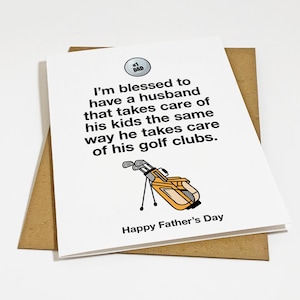 Carte de golf pour la fête des pères : pour les papas qui ont de l'audace mais qui manque de plus grand : parfait pour célébrer l'orientation parentale qui est toujours hors parcours !
