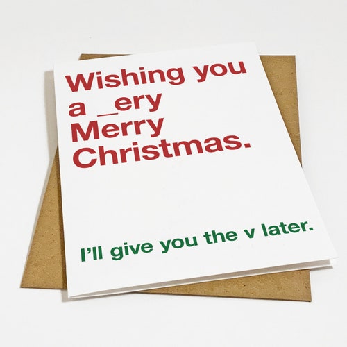 Funny Christmas Holiday Card for Your Husband or Boyfriend Etsy