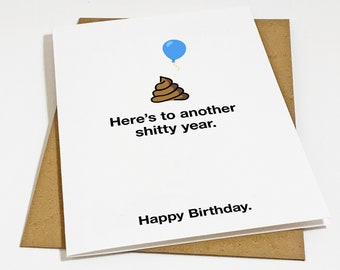 Extremely Pessimistic Birthday Card, Rude Sarcastic Birthday For Brother, Coworker Birthday Greeting Card
