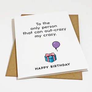 Carte d'anniversaire folle - carte d'anniversaire méchante et sournoise pour meilleure amie ou meilleure amie - carte d'anniversaire pour elle