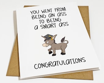 Rude Graduation Birthday Card For Son - Funny Grad Card For Brother, Congrats Card For Nephew, Snarky Grad Card