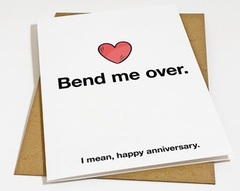 Raunchy Anniversary Card, Funny Anniversary Card For Boyfriend, Naughty Humour Anniversary Gift For Husband, Card For Him