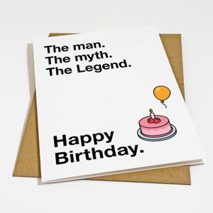 Carte d'anniversaire légendaire - anniversaire drôle pour papa ou grand-père, cadeau pour lui, carte d'anniversaire drôle de mari