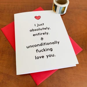 Wholehearted Anniversary Card For Her, Funny Anniversary Card For Girlfriend, Cute Love Card For Him, Sweet Anniversary For Boyfriend image 2