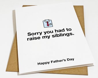 Sarcastic Father's Day Card - Mean Fathers Day Card, Golden Child Greeting Card For Dad - Dry Humor Fathers Day Greeting Card