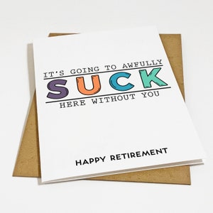 Happy Retirement Card For Co-worker, Boss or Employee, Going Away Card, Funny And Sincere Retirement Card