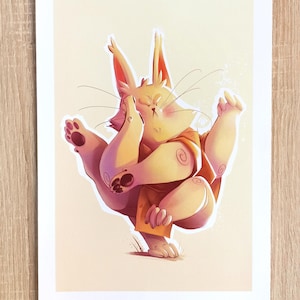 CHAT-OLIN (ptdr) - Illustration format A4-A5-Carte postale