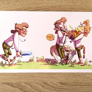 MEURTRE A HOBBITEBOURG - Illustration format A4-A5-Carte postale