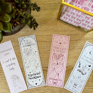 Licensed design | Seconds Stock | Smutty Bookmark | Book Lover | Gift For Book Lover | Funny Bookmark | Bookish | Trigger Warning | Funny
