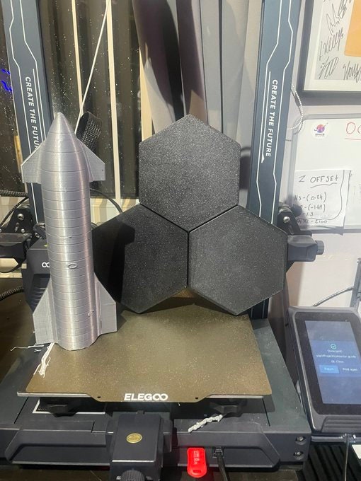 SpaceX Modular Starship Tiles 1:2 Scale-Unique-High Quality Replicas-3D Printed