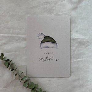 Happy Nikolaus/ Weihnachtskarte / Merry Christmas / Postkarte / Grußkarte / Papeterie / Briefe schreiben / Karten schreiben / von Herzen