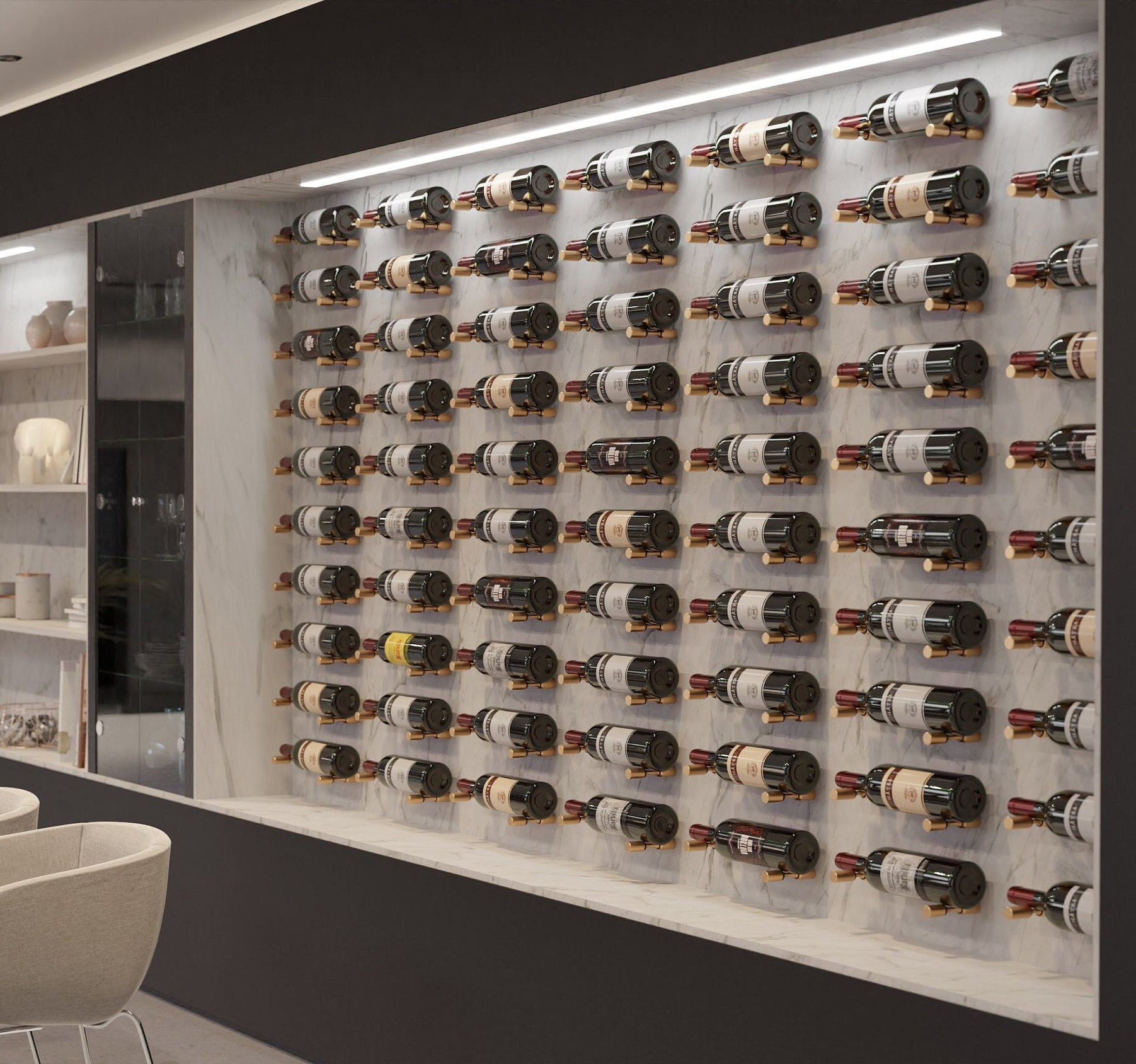 Portobello Wine Pegs, Brass, Label Forward Wine Rack Display Etsy