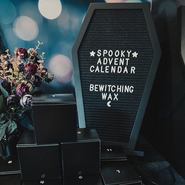 13 giorni spettrali di Halloween Wax Melt Advent Calendar / Wax Melt Shapes / Halloween Collection / 15 oz - 36 oz