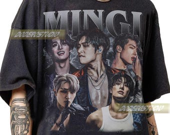 Limited Mingi Ateez Vintage Shirt, Retro Mingi Music Gifts for Woman and Man, Retro Mingi Ateez Kpop Fan Gifts, Mingi 90s Bootleg T-Shirt