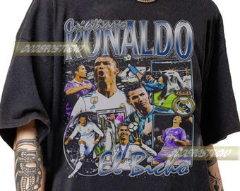 Limited C Ronaldo Vintage Shirt, CR7 Real Madrid Soccer Gift for Woman and Man, Retro Christiano CR7 Merch Gift, Ronaldo 90s Bootleg T-Shirt