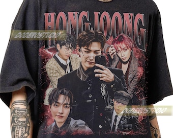 Limited Hongjoong Ateez Vintage Shirt, Retro Hongjoong Music Gifts Tee, Retro Hongjoong Ateez Kpop Fan Gifts, Hongjoong 90s Bootleg T-Shirt
