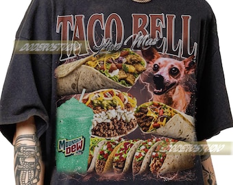 Limited Taco Bell Live Mas Vintage Shirt, aco Bell Gifts for Woman and Man, Retro Taco Bell Merch Gifts Tee, Taco Bell 90s Bootleg Shirt