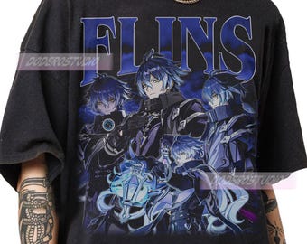 Limited Flins Genshin Vintage Shirt, Retro Videogame Husbando Gift for Woman and Man, Funny Game Gifts Tee, Flins 90s Bootleg T-Shirt